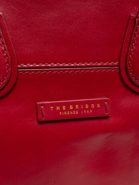 ELETTRA Leather shopping bag berry abb. gold - Women’s Bags