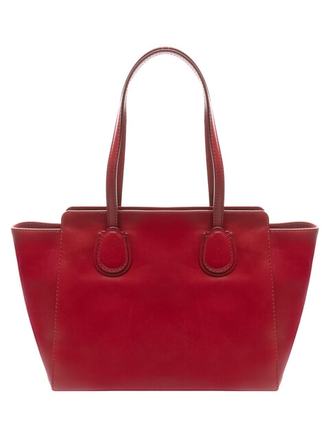 ELETTRA Leather shopping bag berry abb. gold - Women’s Bags