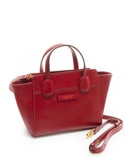 THE BRIDGE ELETTRA Leather handbag with shoulder strap berry abb. gold - Women’s Bags - 2