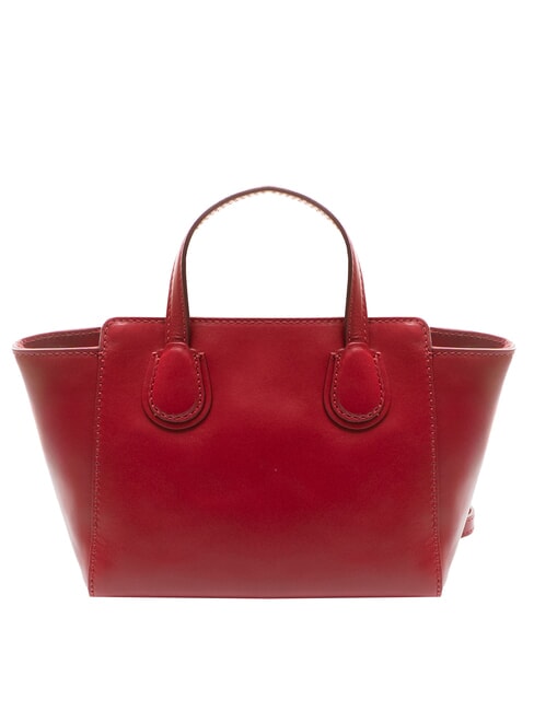 ELETTRA Leather handbag with shoulder strap berry abb. gold - Women’s Bags