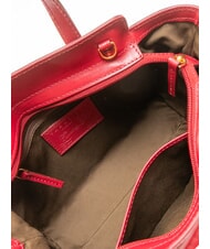 THE BRIDGE ELETTRA Leather handbag with shoulder strap berry abb. gold - Women’s Bags - 5