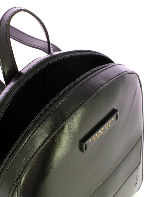 DIANA Smooth leather backpack with pocket Black Gold - Women’s Bags