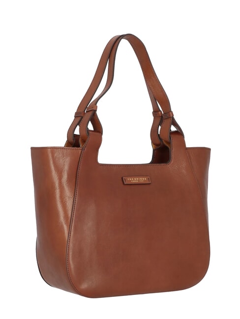 LUCIA Leather shopping bag BROWN - Women’s Bags