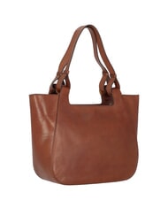 THE BRIDGE LUCIA Leather shopping bag BROWN - Women’s Bags - 4