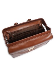 THE BRIDGE DANTE Leather Doctor's Bag Briefcase BROWN - Work Briefcases - 4