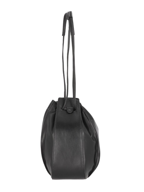 CAMILLA  Leather bucket Black Gold - Women’s Bags