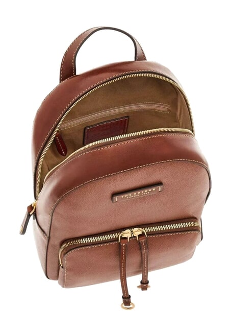 CARLOTTA Round leather backpack BROWN - Women’s Bags