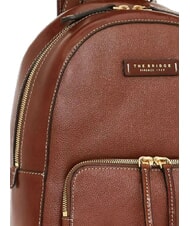 THE BRIDGE CARLOTTA Round leather backpack BROWN - Women’s Bags - 3
