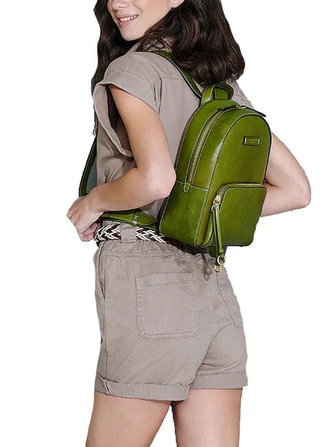 CARLOTTA Round leather backpack BROWN - Women’s Bags