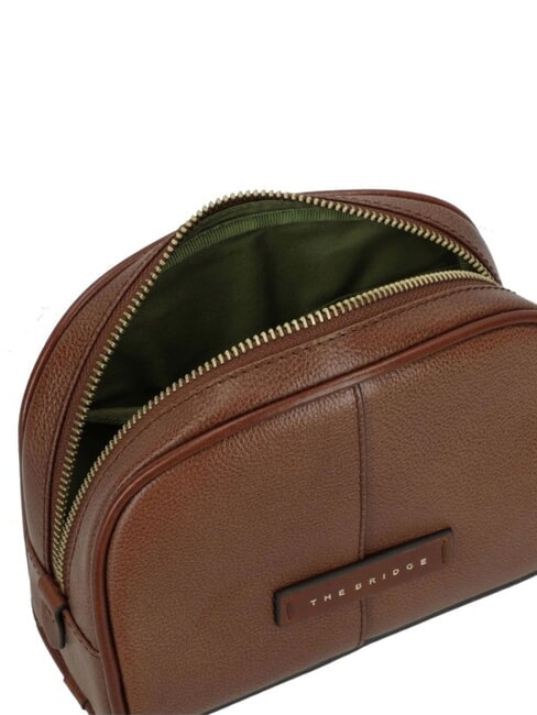 ELISABETTA Small leather beauty BROWN - Sachets & Travels Cases