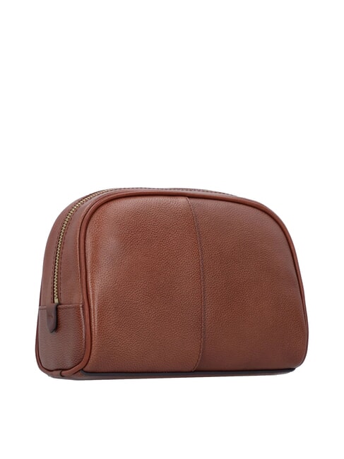 ELISABETTA Medium leather beauty BROWN - Beauty Case
