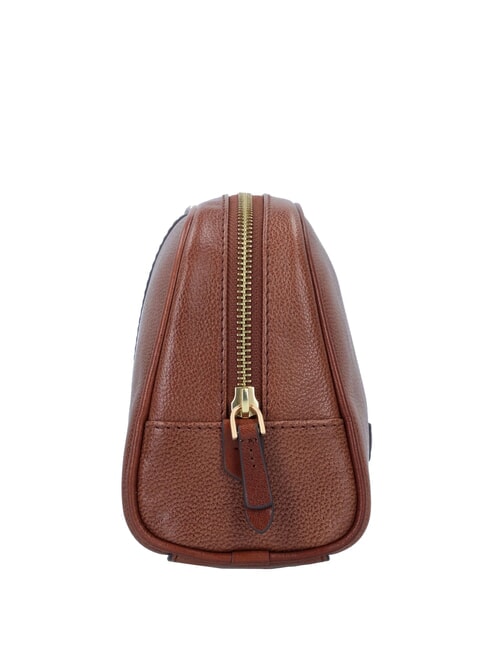 ELISABETTA Medium leather beauty BROWN - Beauty Case