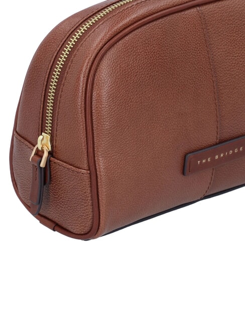 ELISABETTA Medium leather beauty BROWN - Beauty Case