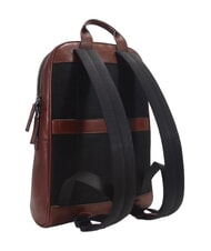 THE BRIDGE FILIPPO Leather backpack, 13" laptop holder Brown / Ruthenium - Laptop backpacks - 2