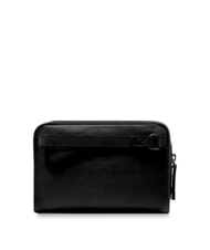 THE BRIDGE FILIPPO Leather clutch with cuff black / dark matte ruthenium - Beauty Case - 3