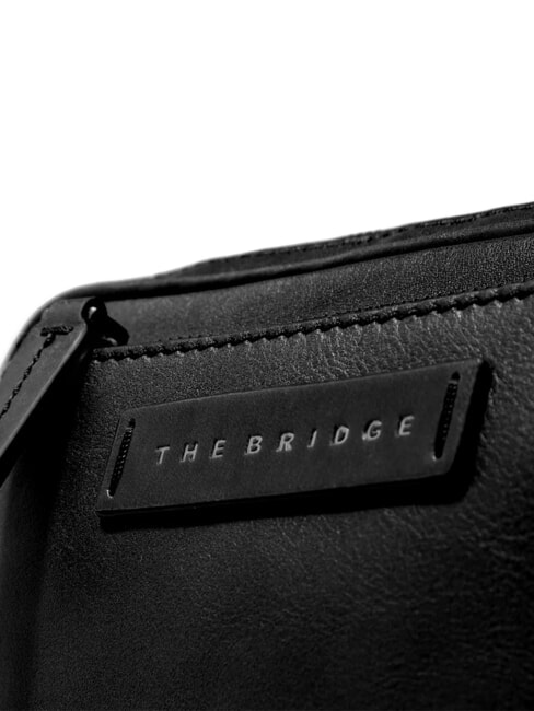 FILIPPO Leather clutch with cuff black / dark matte ruthenium - Beauty Case