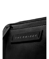 THE BRIDGE FILIPPO Leather clutch with cuff black / dark matte ruthenium - Beauty Case - 4