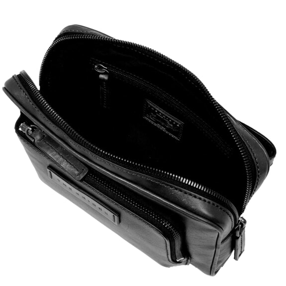 FILIPPO Leather clutch with cuff black / dark matte ruthenium - Beauty Case