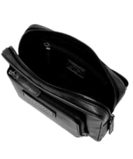 THE BRIDGE FILIPPO Leather clutch with cuff black / dark matte ruthenium - Beauty Case - 5