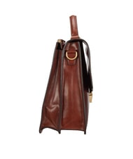 THE BRIDGE DANTE Leather briefcase for 15" laptop BROWN - Work Briefcases - 3