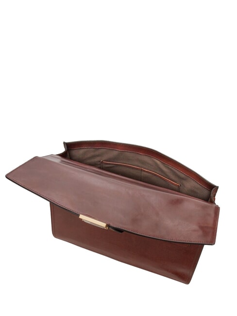 DANTE Leather briefcase for 15" laptop BROWN - Work Briefcases