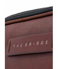 THE BRIDGE FILIPPO Leather beauty case Brown / Ruthenium - Beauty Case - 3
