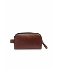 THE BRIDGE FILIPPO Leather beauty case Brown / Ruthenium - Beauty Case - 4