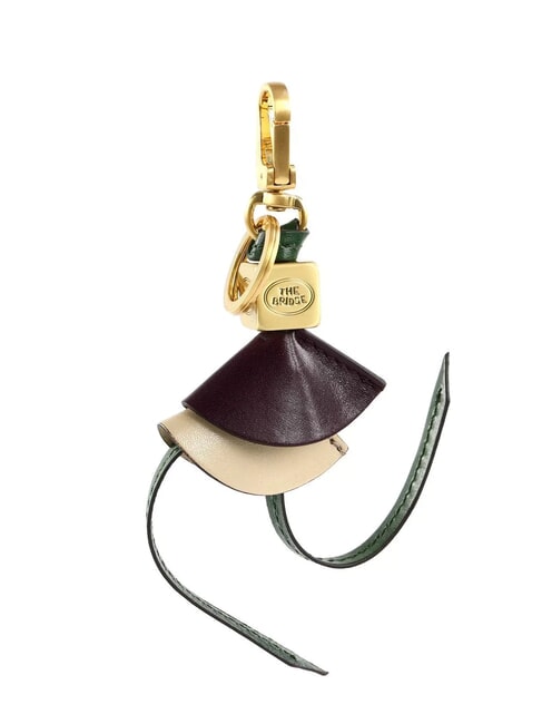 DUCCIO Leather charm keychain multi grape/butter/green abb. gold - Key holders