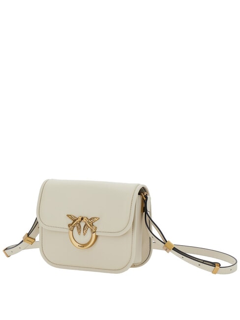 LOVE BOX Mini nappa bag with flap silk white-antique gold - Women&rsquo;s Bags