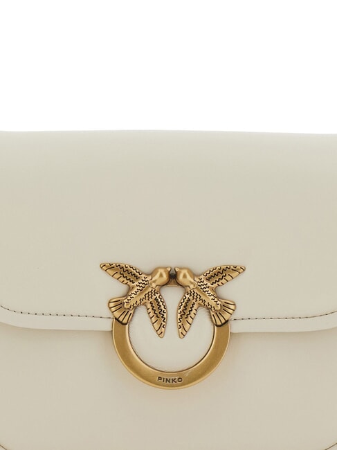 LOVE BOX Mini nappa bag with flap silk white-antique gold - Women&rsquo;s Bags