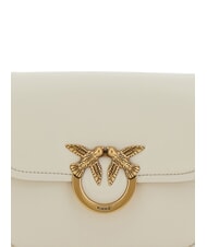 PINKO LOVE BOX Mini nappa bag with flap silk white-antique gold - Women&rsquo;s Bags - 4
