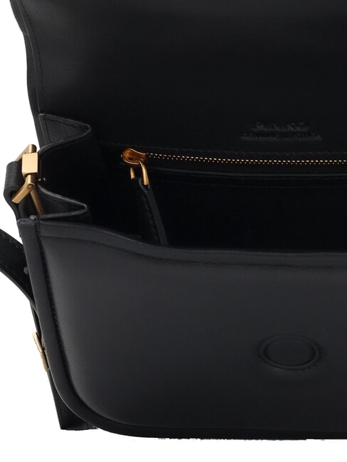 LOVE BOX Mini nappa bag with flap black-antique gold - Women’s Bags