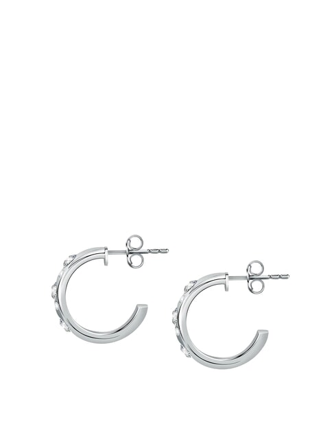 POETICA Steel earrings with crystals SILVER - Earrings