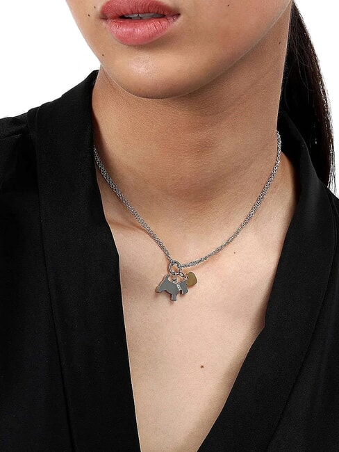 TALISMANI Steel necklace with crystals STEEL - Necklaces