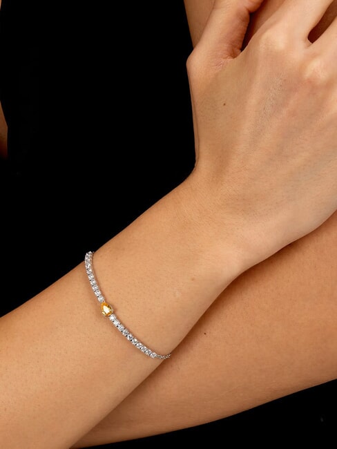 TESORI  Silver bracelet with zirconia STEEL - Bracelets
