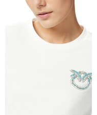 PINKO NAMBRONE  Cotton T-Shirt white-snow white - T-shirt - 3
