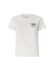 PINKO NAMBRONE  Cotton T-Shirt white-snow white - T-shirt - 4