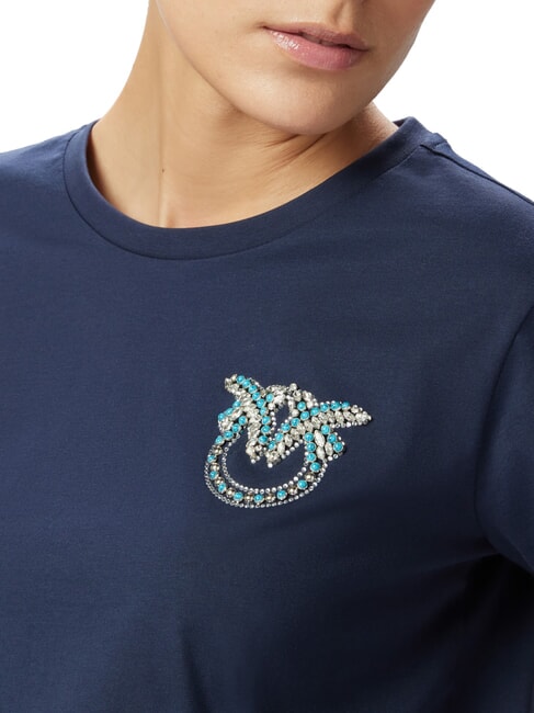 NAMBRONE  Cotton T-Shirt blue abyss - T-shirt