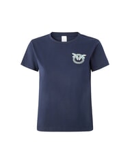 PINKO NAMBRONE  Cotton T-Shirt blue abyss - T-shirt - 4