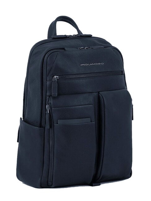 PAAVO 14" laptop backpack, in leather blue - Laptop backpacks