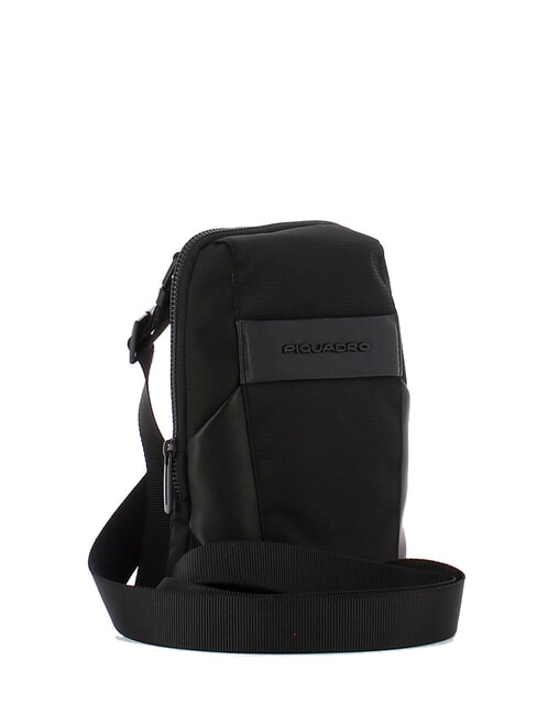 WOODY Leather and fabric bag Black - Over-the-shoulder Bags for Men