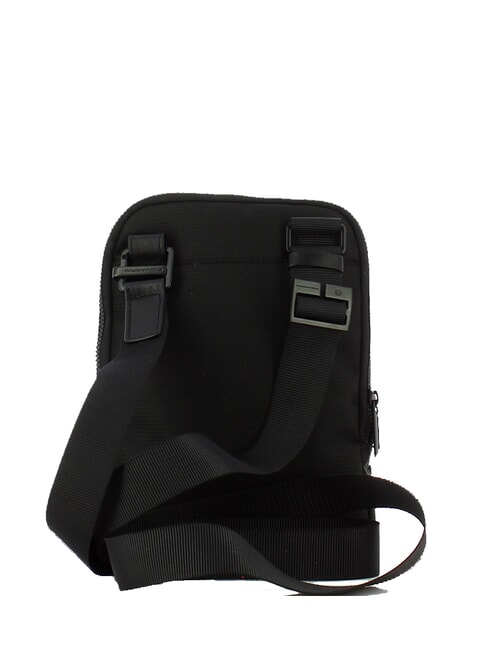 WOODY Leather and fabric bag Black - Over-the-shoulder Bags for Men