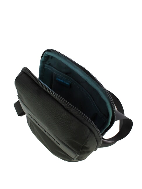 WOODY Leather and fabric bag Black - Over-the-shoulder Bags for Men