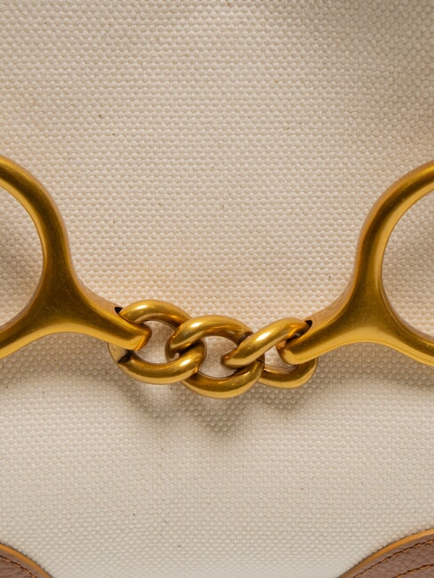 CECILIA Canvas handbag with shoulder strap LEATHER - Women’s Bags