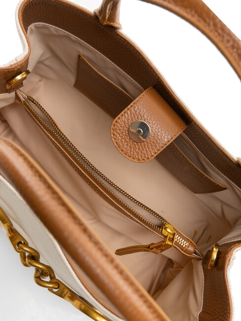 CECILIA Canvas handbag with shoulder strap LEATHER - Women’s Bags