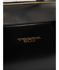 TOSCA BLU KORA Leather satchel bag with shoulder strap Black - Women’s Bags - 3
