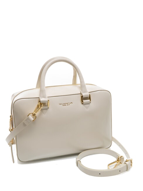 KORA Leather satchel bag with shoulder strap ivory white - Women&rsquo;s Bags