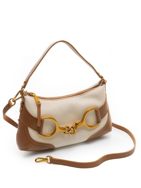 CECILIA Canvas shoulder bag with shoulder strap LEATHER - Women’s Bags