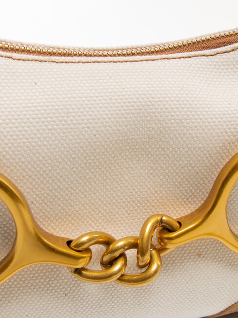 CECILIA Canvas shoulder bag with shoulder strap LEATHER - Women’s Bags