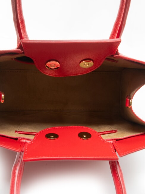 BIANCA Medium leather handbag CORAL - Women&rsquo;s Bags